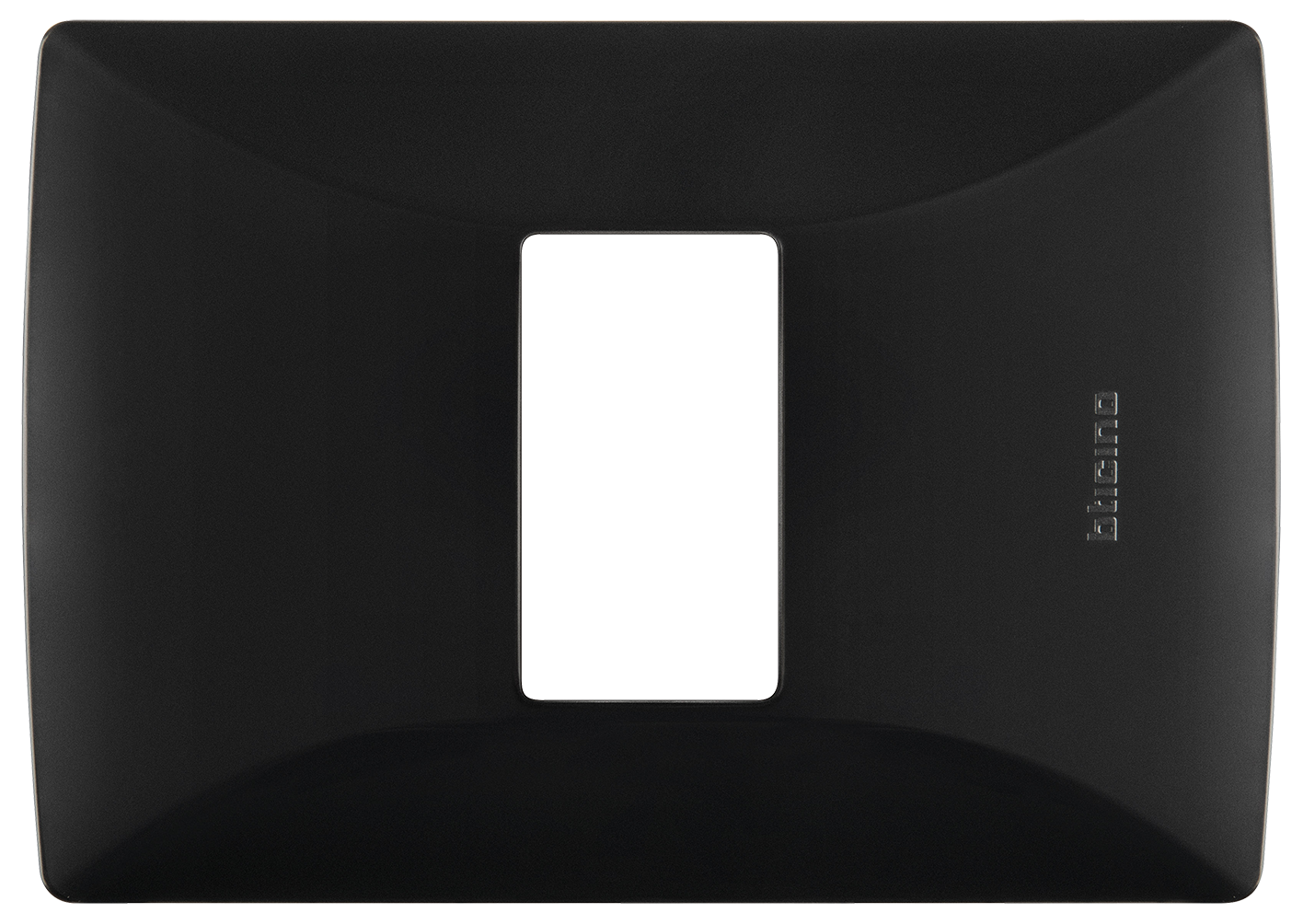 Placa de resina con chasis color Negro Mate 1 mód.