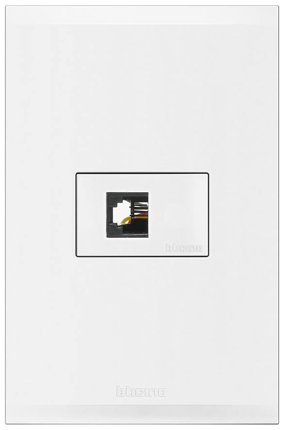 Placa con toma de teléfono