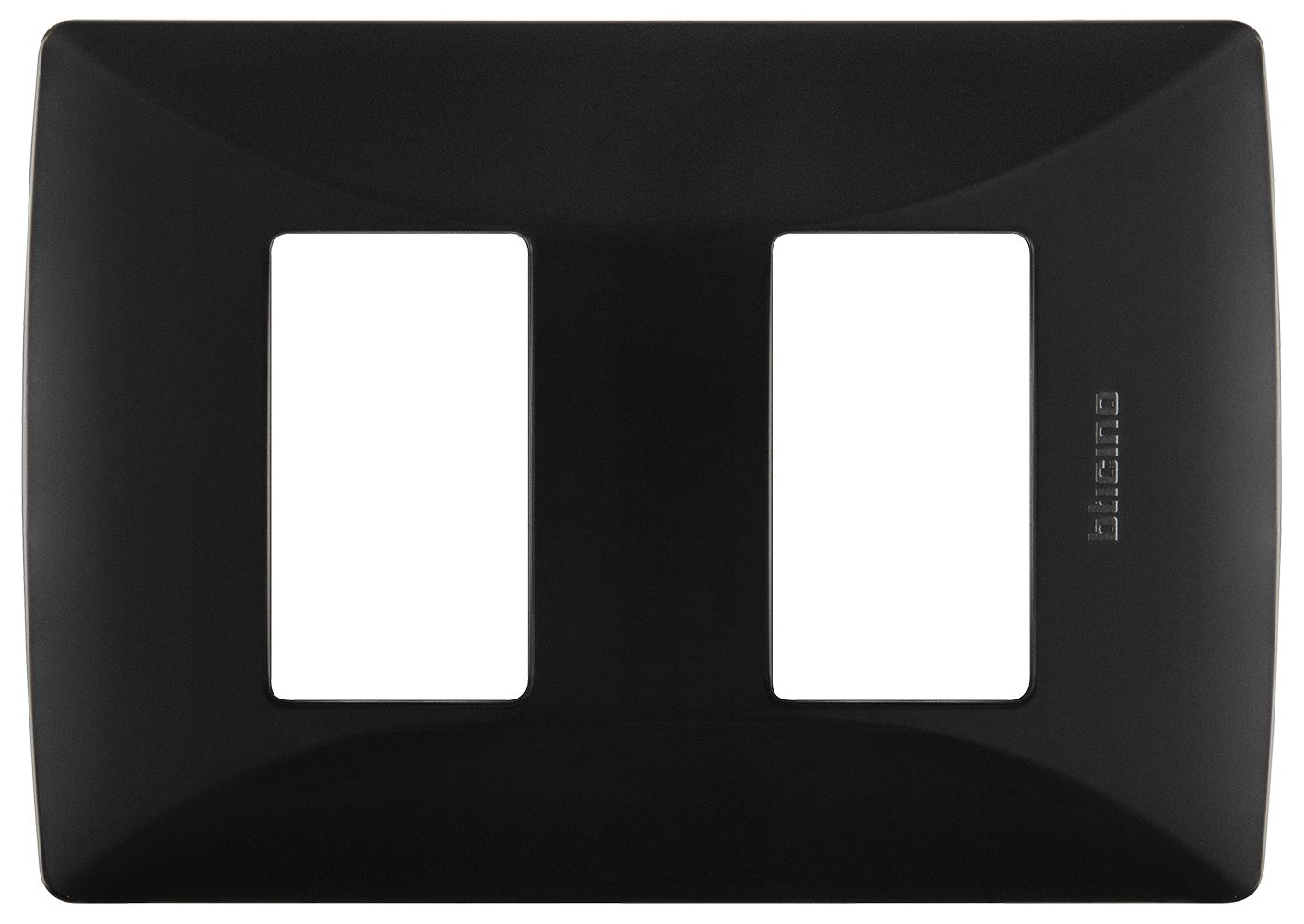 Placa de resina con chasis color Negro Mate 2 mód.