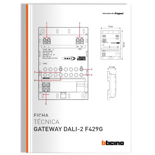 Ficha técnica Dimer Dali F429G​
