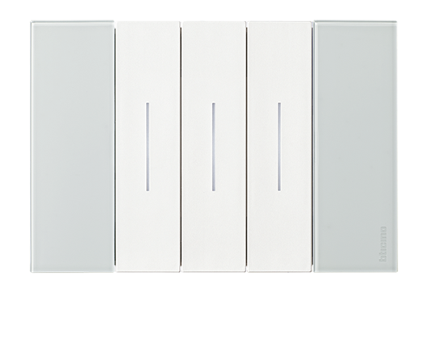 Combinaciones de placas con mecanismos de color BLANCO